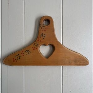 Heart Cutout Wooden Wall Decor with Floral Design